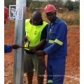 Project in Zambia 10m Octagonal Galvanized Pole